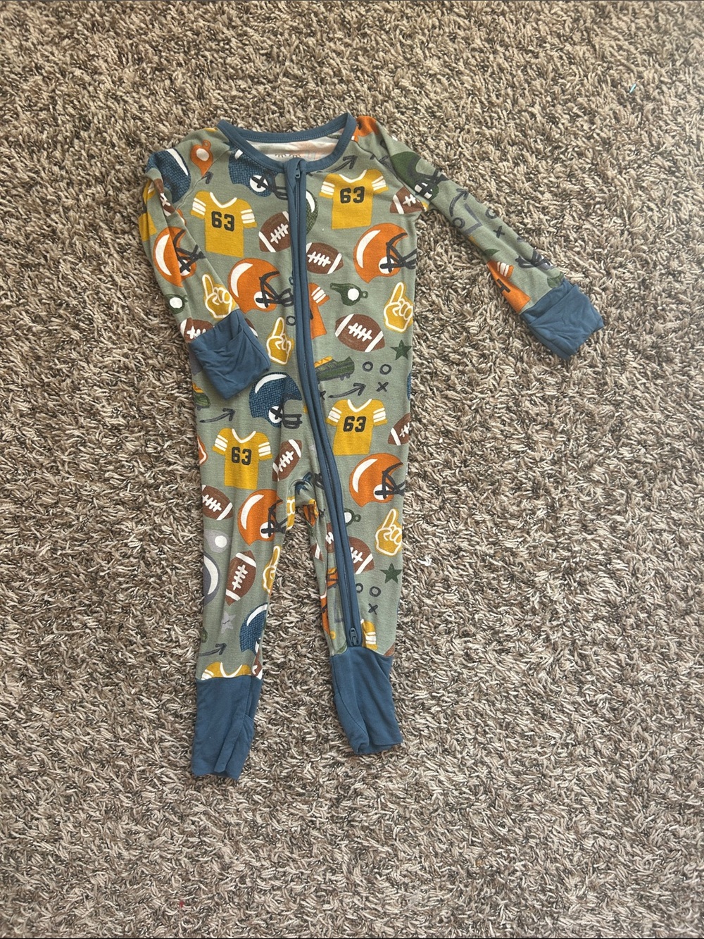 Little Sleepies Touchdown Time Football Print